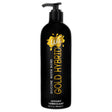 Wet Gold Hybrid Water Silicone Lubricant 16 Oz bottle with pump for luxury and smooth experiences.