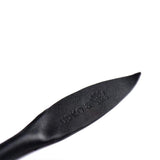 Close-up of ZALO & UPKO Doll Designer Collection Leather Thorn Whip showing detailed thorn pattern on luxury Italian leather.