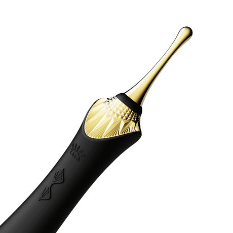 ZALO Bess Clitoral Massager Obsidian Black with DirectPower technology for accurate stimulation, inspired by Egyptian Goddess Bastet.
