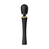 ZALO Kyro Wand Massager in Obsidian Black with a sleek design inspired by the scepter of Egyptian pharaohs.