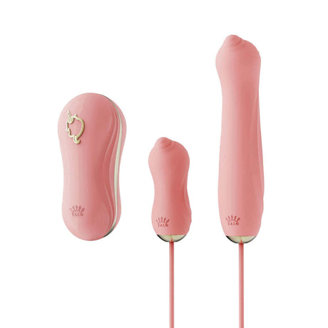 ZALO Unicorn Set Strawberry Pink Suction Massager with trio of pleasure devices for unique ultra-powerful stimulation.