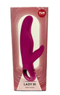 Fun Factory Lady Bi Rabbit Vibrator Magenta displayed in elegant packaging.