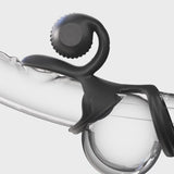 Svibe Snail Jovi Dual Couples Vibrating Ring Black showcasing its ergonomic design and dual stimulation features.