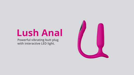 Lovense Lush Anal App-controlled Compact Powerful Butt Plug is a powerful vibrating butt plug with LED light.