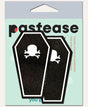 Pastease Coffin With Glow In The Dark Breast Pasties featuring a black coffin design with skull and crossbones.