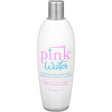 Pink Water Based Lubricant for Women 8 Oz Flip Top Bottle in a white container with a silver cap.