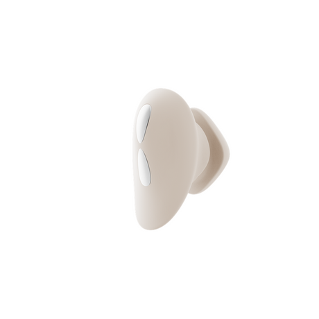 ZALO Deya Wearable Smart Dual Vibrator with App Control in elegant white design, showcasing its unique shape and buttons.
