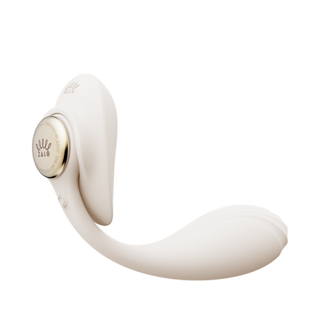 ZALO Deya Wearable Smart Dual Vibrator with App Control side view image showcasing its ergonomic design.