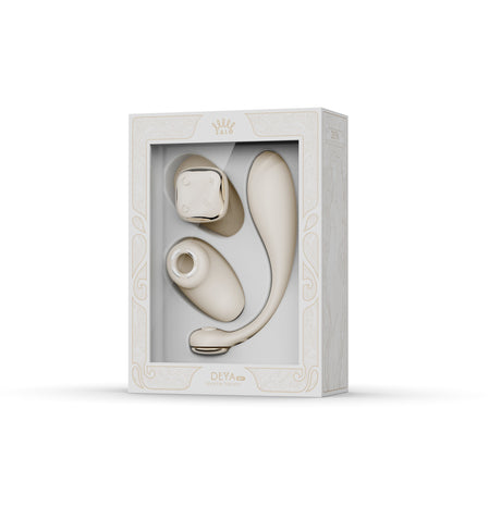 ZALO Deya Wearable Smart Dual Vibrator with App Control in elegant packaging showcasing its modern design.