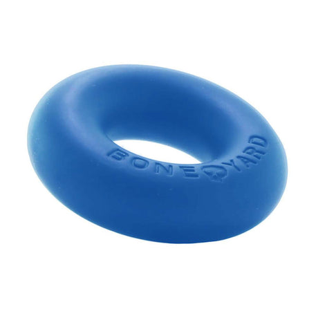 Boneyard Ultimate Silicone Cock Ring Blue, durable and comfortable silicone ring for enhanced performance.