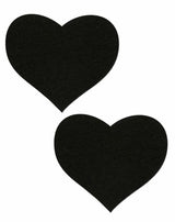 Pastease Sweety Heart Nipple Pasties Black in black heart shape for playful, flirty coverage.