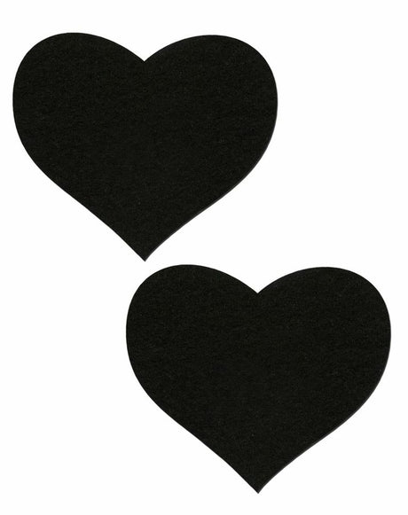 Pastease Sweety Heart Nipple Pasties Black in black heart shape for playful, flirty coverage.