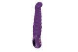 Fun Factory Patchy Paul G-Spot Vibrator Dark Violet with curved tip and ribbed design for pleasurable sensations.