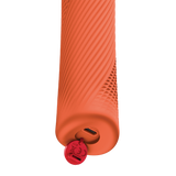 Close-up of Fun Factory Vim Wand Massager Orange showcasing the textured body and charging port.