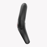 Fun Factory NOS Pro Vibrating Cock Ring Black side view showing sleek design and control button.