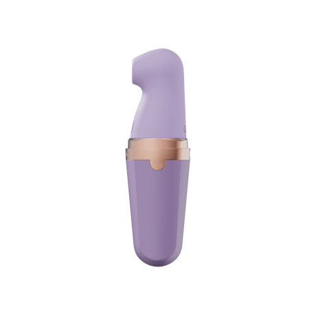 Sweet Secret Dual Massager Purple showcasing its sleek design for clitoral suction and wand vibration.