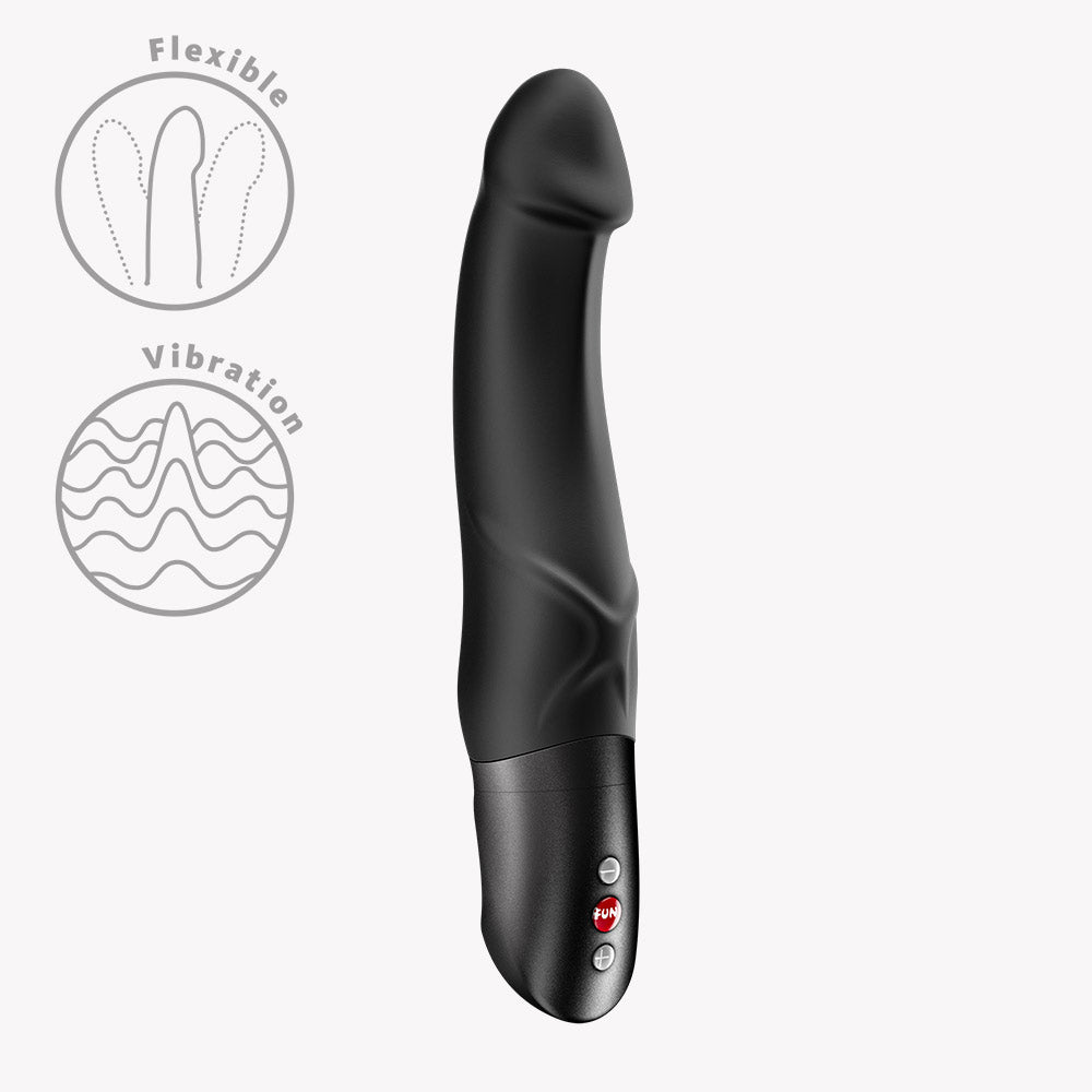Fun Factory Mr Boss G-Spot Vibrator Black showcasing flexible design and vibration features.
