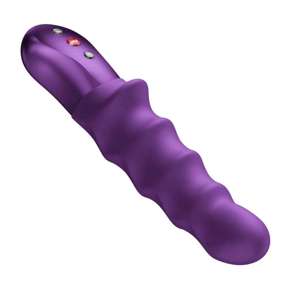 Fun Factory Stronic Surf Thrusting Pulsator Dark Violet with ergonomic tip for G-spot stimulation.